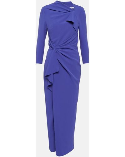 Safiyaa Avery Crepe Maxi Dress - Blue