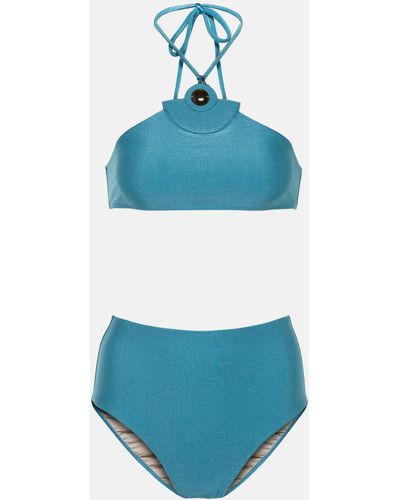 Adriana Degreas Demi Pois Bikini - Blue