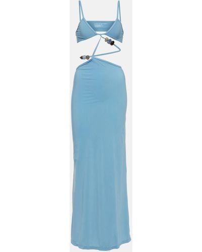Christopher Esber Bandeau Cutout Maxi Dress - Blue