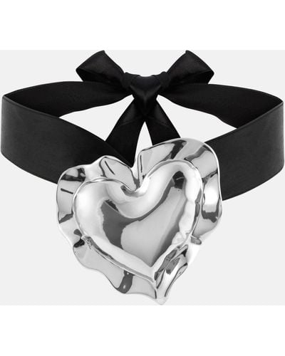 Nina Ricci Cushion Heart Necklace - Black