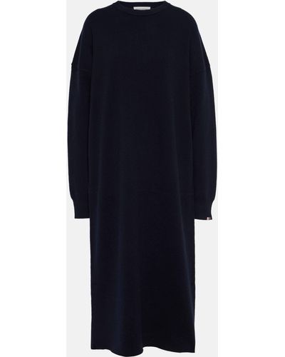 Extreme Cashmere N°106 Weird Cashmere-blend Midi Dress - Blue