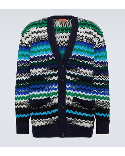 Missoni Chevron Wool-blend Cardigan - Multicolour