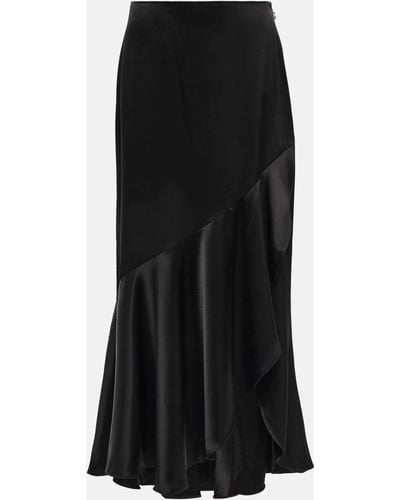 Polo Ralph Lauren Satin Maxi Skirt - Black