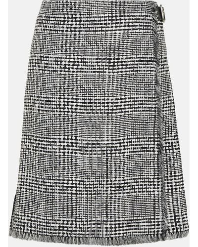 Burberry Houndstooth High-rise Wrap Skirt - Multicolour