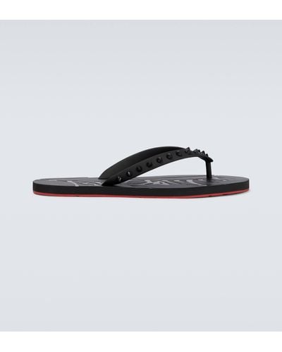 Christian Louboutin Loubi Flip Thong Sandals - Black