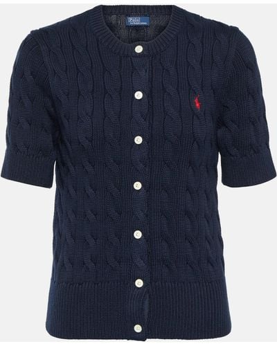 Polo Ralph Lauren Cable-knit Cotton Cardigan - Blue