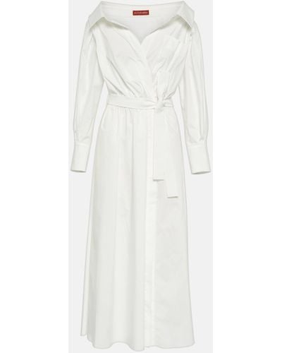 Altuzarra Lyddy Cotton-blend Wrap Dress - White