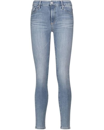 AG Jeans Farrah Ankle Seamless Skinny Jeans - Blue