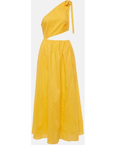 Marysia Swim Alberobello Cutout Cotton Midi Dress - Yellow