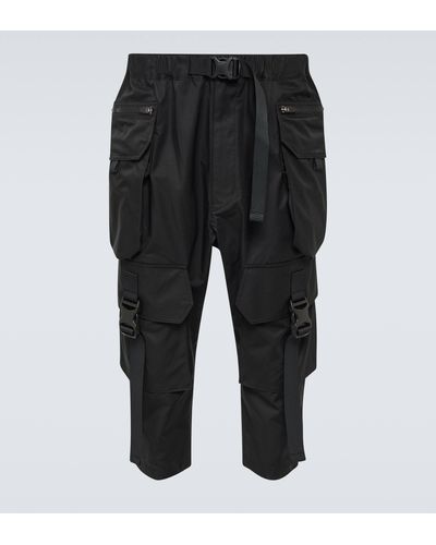 Junya Watanabe Cotton-blend Gabardine Cargo Pants - Black