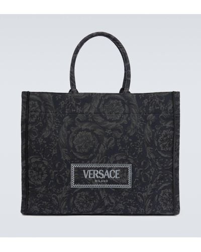 Versace Barocco Athena Extra Large Tote Bag - Black