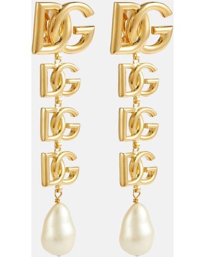 Dolce & Gabbana Logo Earrings Jewellery - Metallic