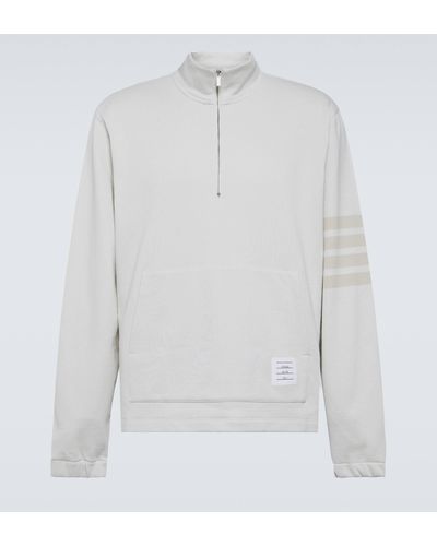 Thom Browne Loopback Cotton Sweatshirt - White