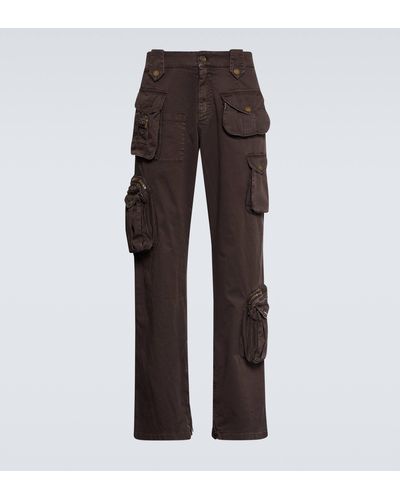Dolce & Gabbana Mid-rise Straight Cargo Pants - Brown