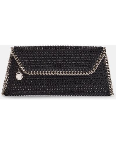 Stella McCartney Falabella Embellished Clutch Bag - Black