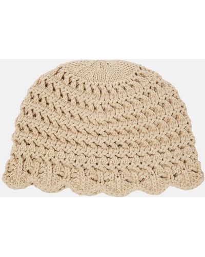 Loro Piana Crochet Cotton Beanie - Natural