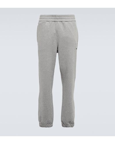 Zegna Logo Cotton Sweatpants - Grey