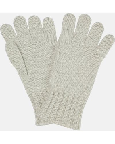Loro Piana Cashmere And Silk Gloves - White