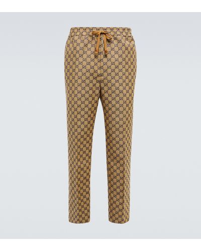 Gucci GG Cotton-blend Pants - Natural
