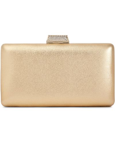 Jimmy Choo Clemmie Leather Clutch - Natural