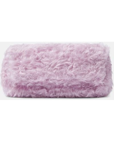 Dries Van Noten Faux-fur Clutch - Purple