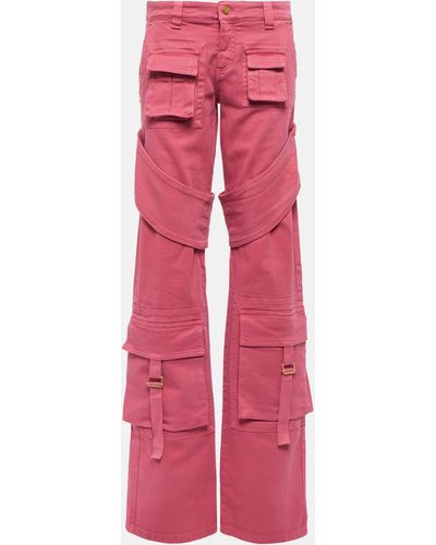 Blumarine Denim Cargo Pants - Pink