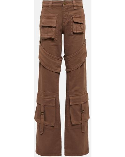 Blumarine Cotton Canvas Cargo Pants - Brown