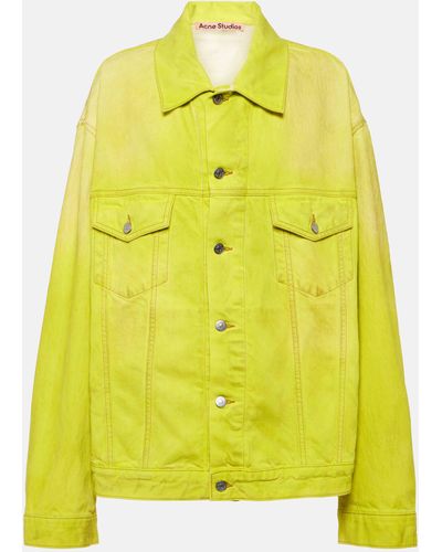 Acne Studios Oversized Denim Jacket - Yellow