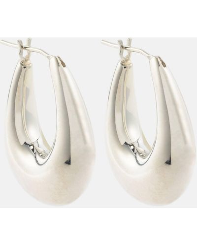 Sophie Buhai Etruscan Large Sterling Silver Hoop Earrings - White