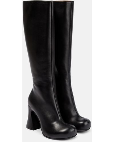 Marni Leather Knee-high Boots - Black