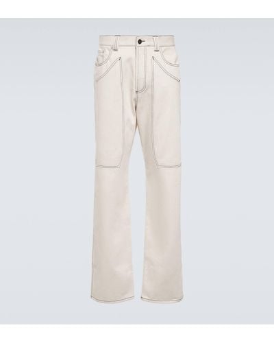 Winnie New York Panelled Straight Cotton Pants - Natural