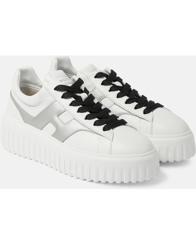 Hogan H-stripes Platform Sneakers - White
