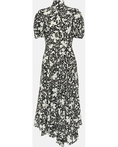 Stella McCartney Floral Silk Midi Dress - Multicolour
