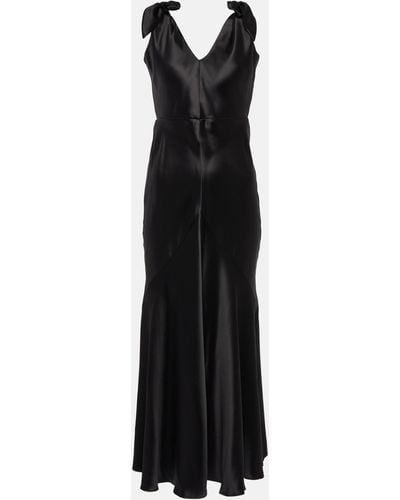 Gabriela Hearst Havilland Silk Satin Gown - Black