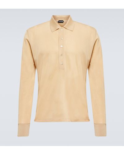 Tom Ford Pique Polo Shirt - Natural