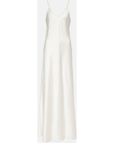The Row Guinevere Silk Slip Dress - White