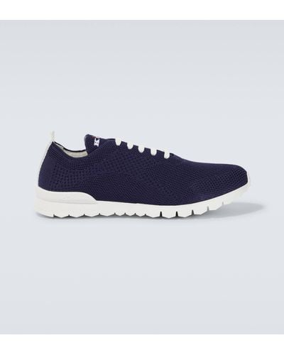 Kiton Fits Cotton Sneakers - Blue