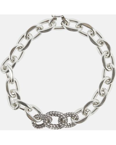 Isabel Marant Crystal-embellished Necklace - Metallic