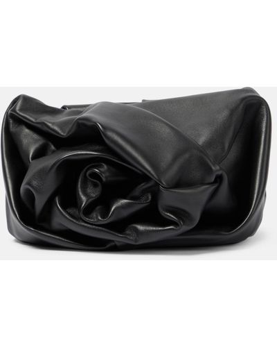 Burberry Rose Leather Clutch - Black