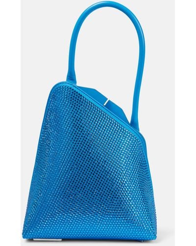 The Attico Sunset Crystal-embellished Shoulder Bag - Blue