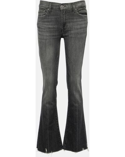 7 For All Mankind Mid-rise Bootcut Jeans - Grey