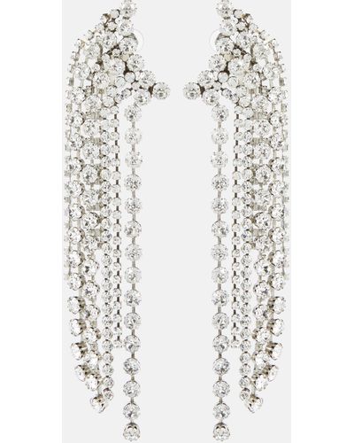 Isabel Marant Crystal-embellished Fringe Earrings - White