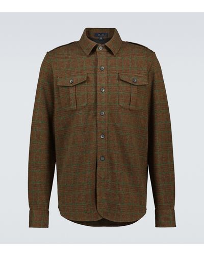 Sease Wool Jersey Overshirt - Green