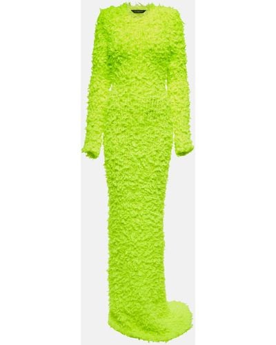 Balenciaga Fluffy Gown - Green