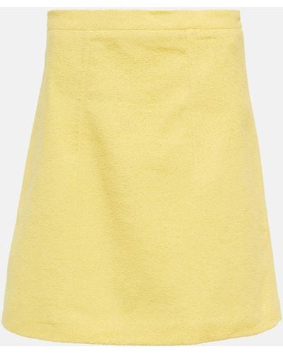 Patou Tweed Miniskirt - Yellow
