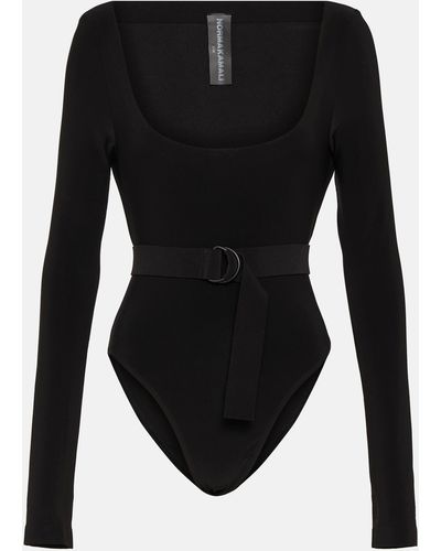 Norma Kamali Jersey Bodysuit - Black