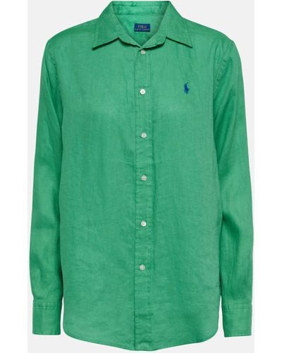 Polo Ralph Lauren Grass Green Linen Shirt
