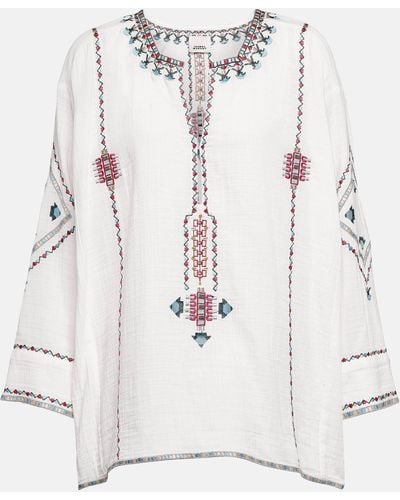 Isabel Marant Clarisa Embroidered Blouse - White