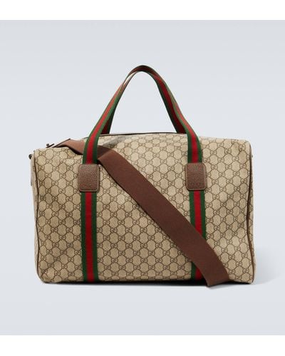 Gucci GG Large Canvas Duffel Bag - Brown