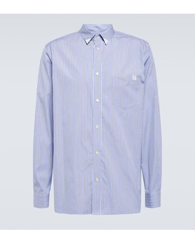 Sacai Thomas Mason Striped Cotton Shirt - Blue